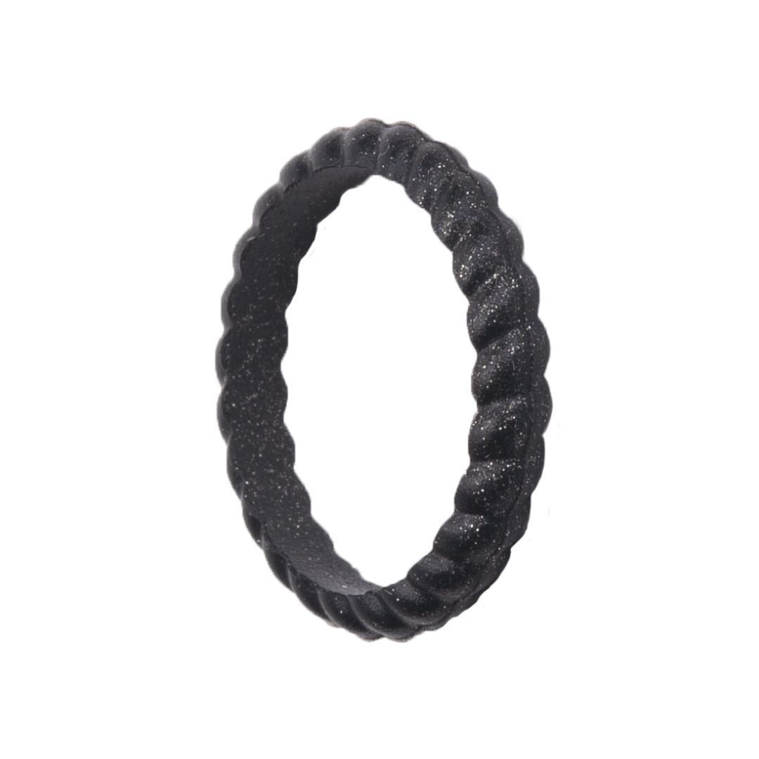 Braided Stackable Silicone Ring