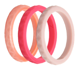 Freeform Silicone Rings Diamond Stackable 3 Pack