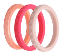 Thumbnail for Freeform Silicone Rings Diamond Stackable 3 Pack