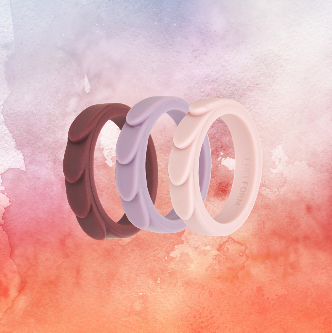 Freeform Silicone Rings Stackable Silicone ring Feather Silicone Ring