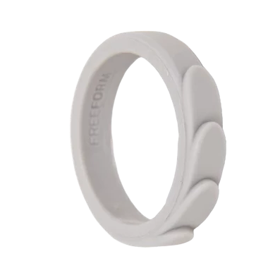 Freeform Silicone Rings Stackable Silicone ring Feather Silicone Ring - 3 Pack