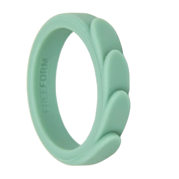Freeform Silicone Rings Stackable Silicone ring Feather Silicone Ring - 3 Pack