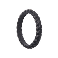 Thumbnail for Freeform Rings Silicone Rings Braided Stackable 3 Pack