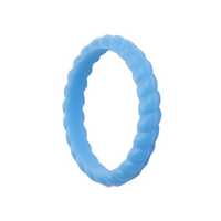 Thumbnail for Freeform Rings Silicone Rings Braided Stackable 3 Pack