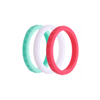Thumbnail for Freeform Rings Silicone Rings Diamond Stackable 3 Pack