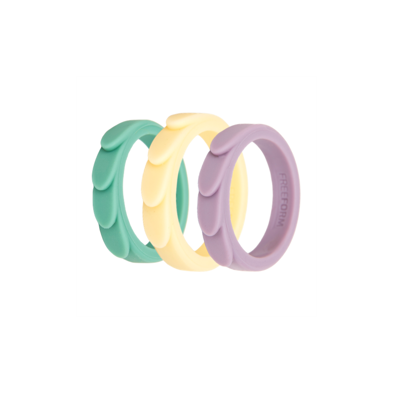 Freeform Rings Silicone Rings Feather Silicone Ring - 3 Pack