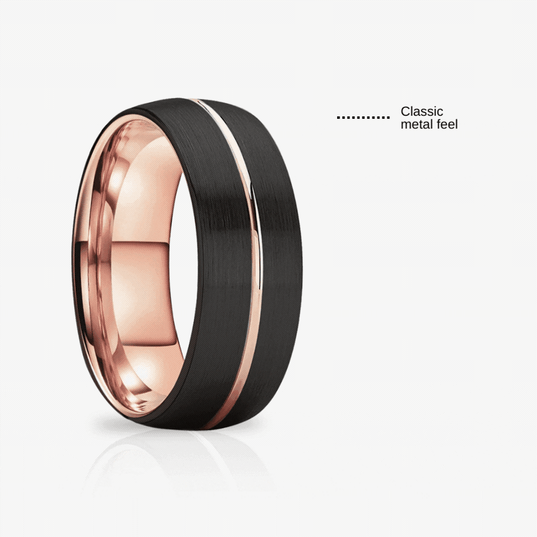 Freeform Rings Tungsten Rings Alpha -  Rosegold