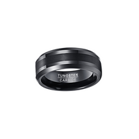 Thumbnail for Freeform Rings Tungsten Rings Bevel - Brushed Black
