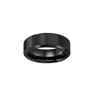 Thumbnail for Freeform Rings Tungsten Rings Bevel- Jet Black