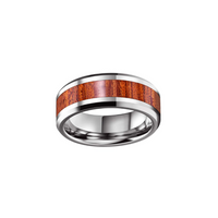 Thumbnail for Freeform Rings Tungsten Rings Bevel - Pear Wood