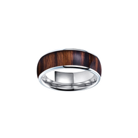 Thumbnail for Freeform Rings Tungsten Rings Black Acidwood - Silver