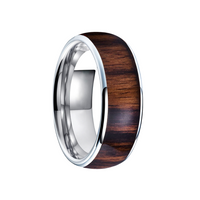 Thumbnail for Freeform Rings Tungsten Rings Black Acidwood - Silver
