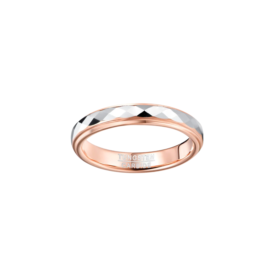 Freeform Rings Tungsten Rings Stellar - Rose Gold And Silver