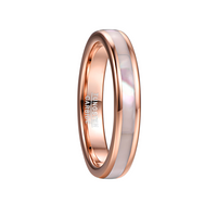 Thumbnail for Freeform Rings Tungsten Rings Swank - Rose Gold and Pearl Shell
