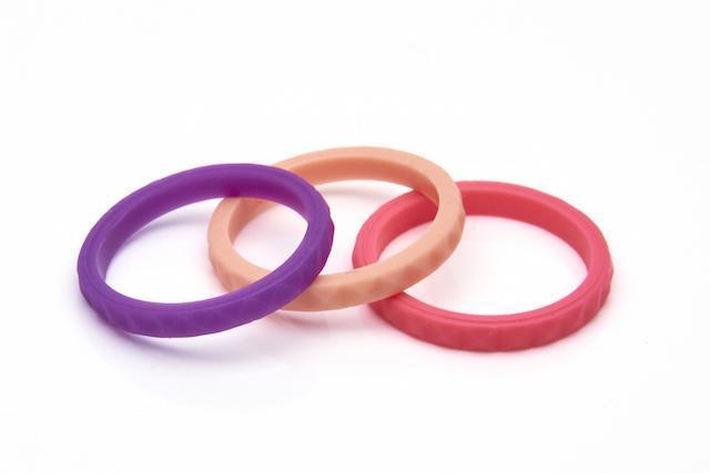 Freeform Silicone Rings Diamond Stackable 3 Pack